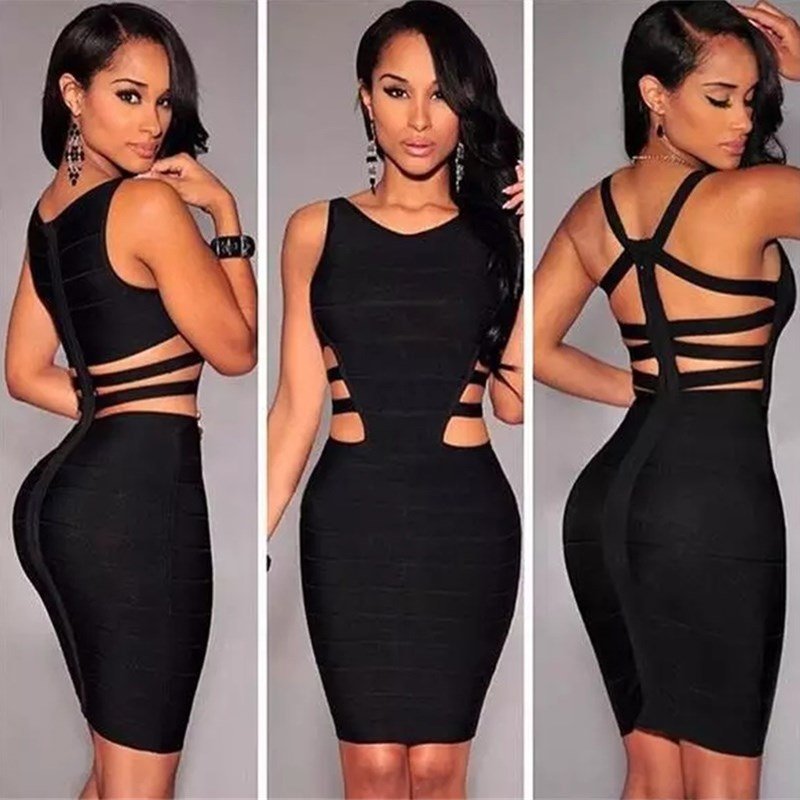 Black Sexy Sleeveless Ladies dress